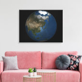 Eine globale Sicht auf Asien mit arktischem Meerei Leinwanddruck (Insitu (Wohnzimmer))