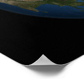 Eine globale Sicht auf Asien mit arktischem Meerei Poster (Ecke)