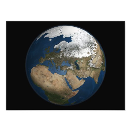 Eine globale Sicht auf Europa und Skandinavien Fotodruck (Vorne)