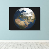 Eine globale Sicht auf Europa und Skandinavien Leinwanddruck (Insitu (Holzboden))