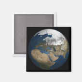 Eine globale Sicht auf Europa und Skandinavien Magnet (Vorderseite/Rückseite)