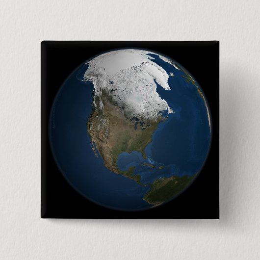 Eine globale Sicht auf Nordamerika Button (Vorderseite)
