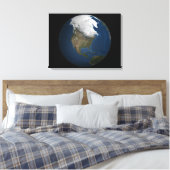 Eine globale Sicht auf Nordamerika Leinwanddruck (Insitu (Schlafzimmer))