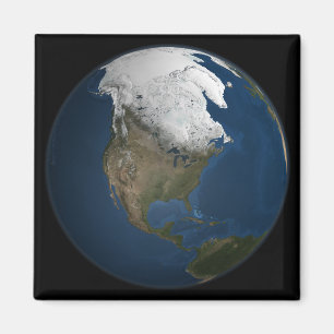 Eine globale Sicht auf Nordamerika Magnet