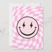 Eine glückliche Babe Pink Girls Einladung Geburtst (Rückseite)