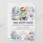 Eine glückliche Boho-Jahrestagsparty Einladung (Vorderseite)