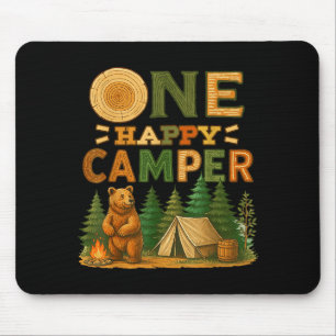 Eine glückliche Camper passende Familien-Geburtsta Mousepad