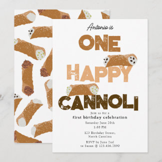 Eine glückliche Cannoli-Einladung 1. Erste Geburt Einladung
