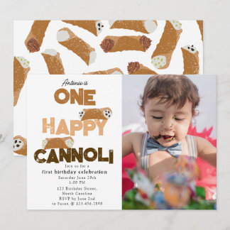 Eine glückliche Cannoli-Einladung 1.  Erste Geburt Einladung