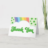 Eine glückliche Charm St. Patrick's Day Baby Dusch Dankeskarte (Vorderseite)