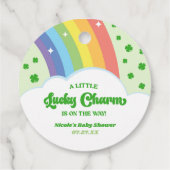 Eine glückliche Charm St. Patrick's Day Baby Dusch Geschenkanhänger (Rückseite)