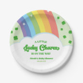 Eine glückliche Charm St. Patrick's Day Baby Dusch Pappteller (Vorderseite)