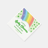 Eine glückliche Charm St. Patrick's Day Baby Dusch Serviette (Ecke)