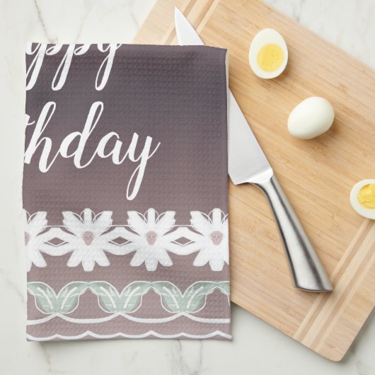 Eine glückliche Geburtstagsküche Geschirrtuch (Viertel Falte)