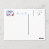 Eine glückliche Herde fliegender Schweine Postkart Postkarte (Rückseite)