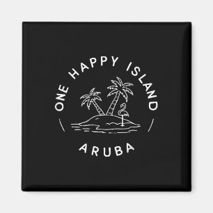Eine glückliche Insel Aruba Souvenir Sommerurlaub  Magnet