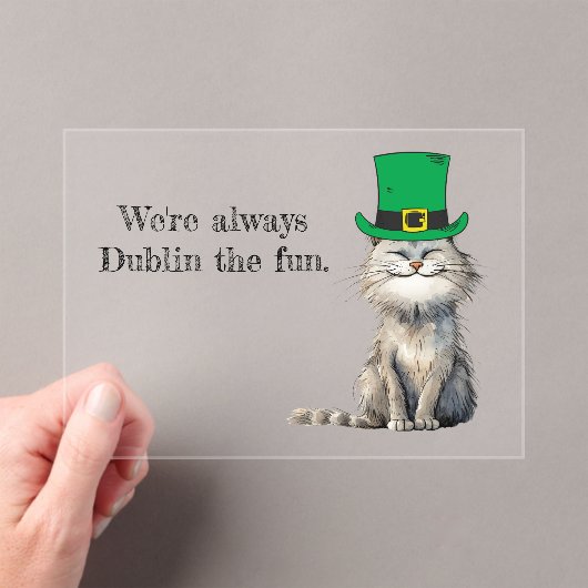 Eine glückliche irische Katze Acryleinladungen (Insitu (Handheld))