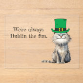 Eine glückliche irische Katze Acryleinladungen (Vorderseite)