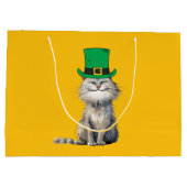 Eine glückliche irische Katze Große Geschenktüte (Rückseite)