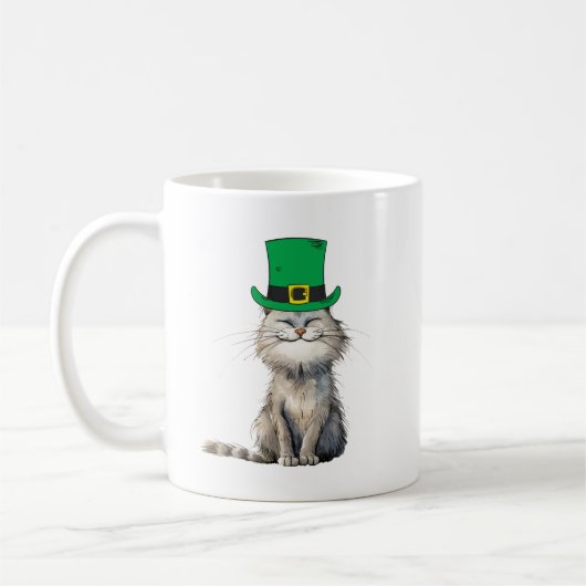 Eine glückliche irische Katze Kaffeetasse (Links)