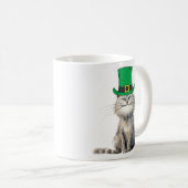 Eine glückliche irische Katze Kaffeetasse (VorderseiteRechts)