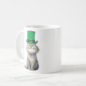 Eine glückliche irische Katze Kaffeetasse (Vorderseite Links)