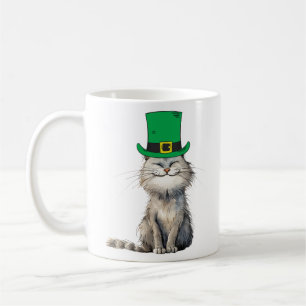 Eine glückliche irische Katze Kaffeetasse