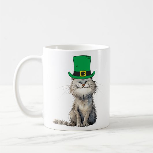 Eine glückliche irische Katze Kaffeetasse (Links)