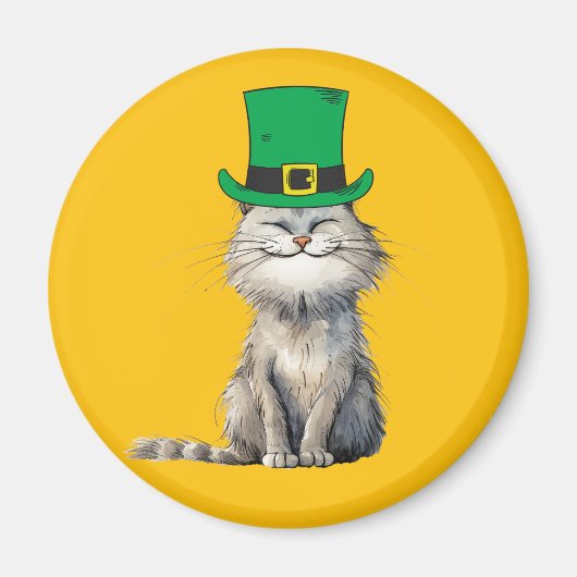 Eine glückliche irische Katze Magnet (Vorne)