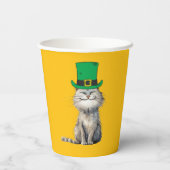 Eine glückliche irische Katze Pappbecher (Rückseite)