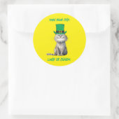Eine glückliche irische Katze Runder Aufkleber (Tasche)