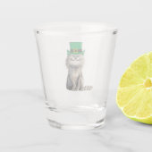 Eine glückliche irische Katze Schnapsglas (Rückseite)