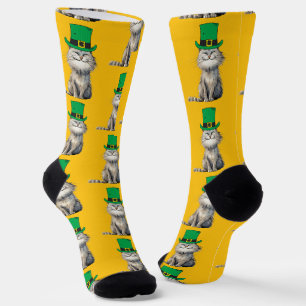 Eine glückliche irische Katze Socken