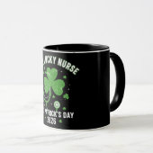 Eine Glückliche Krankenschwester St. Patrick's Day Tasse (VorderseiteRechts)