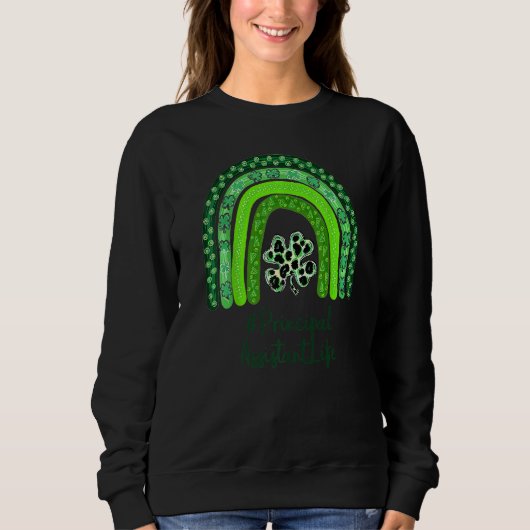 Eine glückliche Lehrerin St Patrick's Day Principa Sweatshirt (Vorderseite)