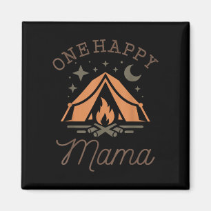 Eine glückliche Mama-Camperin 1. Geburtstag Campin Magnet