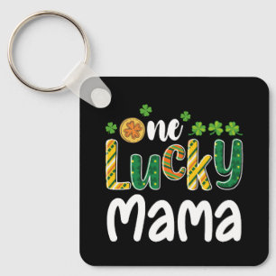 Eine glückliche Mama passende Familie St. Patrick' Schlüsselanhänger