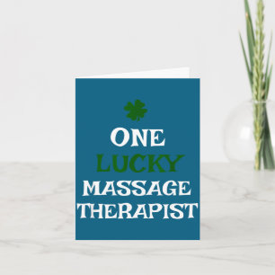 Eine glückliche Massagetherapeutin St Illustration Karte