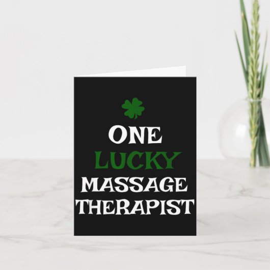 Eine glückliche Massagetherapeutin St. Patricksday Karte (Vorderseite)