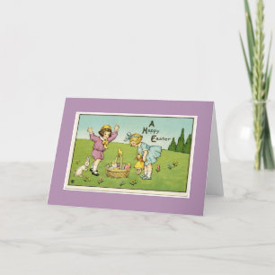 Eine glückliche Osterkarte für Lila Grußkarten Feiertagskarte