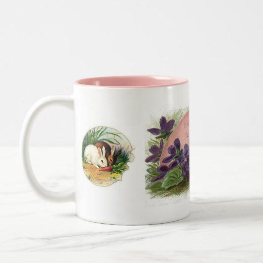 Eine glückliche Ostern-Tasse Zweifarbige Tasse (Links)