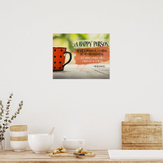 Eine glückliche Person Inspiration Poster (Küche)
