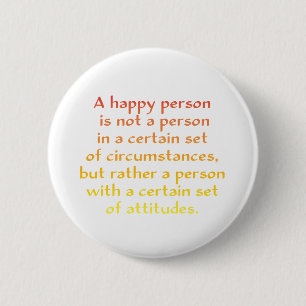 Eine glückliche Person ist nicht eine Person in Button