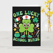 Eine glückliche Schulkrankenschwester St Patrick's Karte (Gelbe Blume)