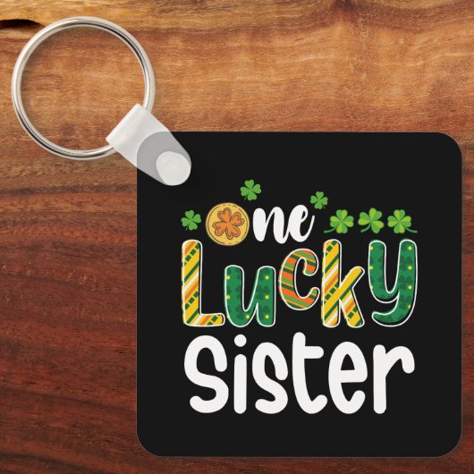 Eine glückliche Schwester Matching Familie St Patr Schlüsselanhänger (Vorderseite)