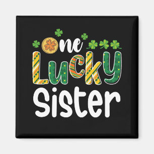 Eine glückliche Schwester passende Familie St. Pat Magnet