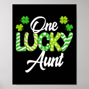 Eine glückliche Tante Shamrock Irische Tante St. P Poster