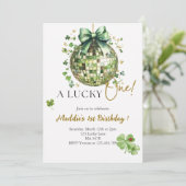 Eine glückliche und Niedliche Diskothek 1. Geburts Einladung (Stehend Vorderseite)