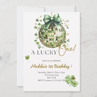 Eine glückliche und Niedliche Diskothek 1. Geburts Einladung