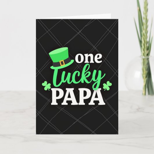 Eine Glückspapa-St.-Patricks-Karte Karte (Vorderseite)